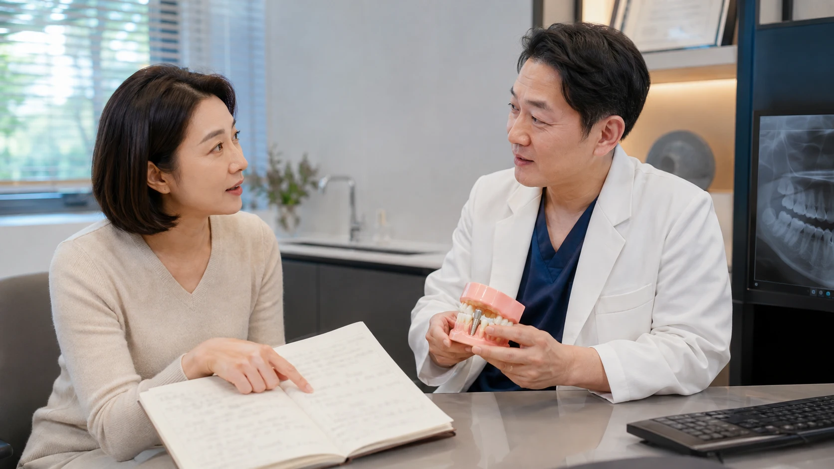 앞니 임플란트 상담 질문